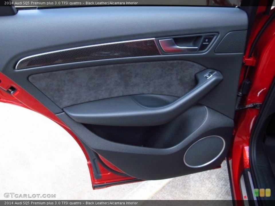 Black Leather/Alcantara Interior Door Panel for the 2014 Audi SQ5 Premium plus 3.0 TFSI quattro #84951697