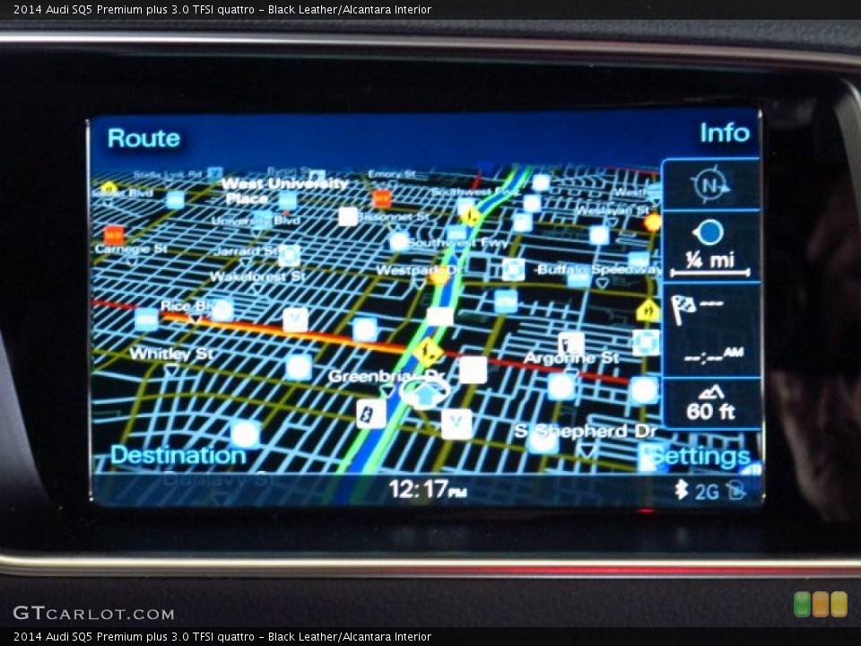 Black Leather/Alcantara Interior Navigation for the 2014 Audi SQ5 Premium plus 3.0 TFSI quattro #84951880