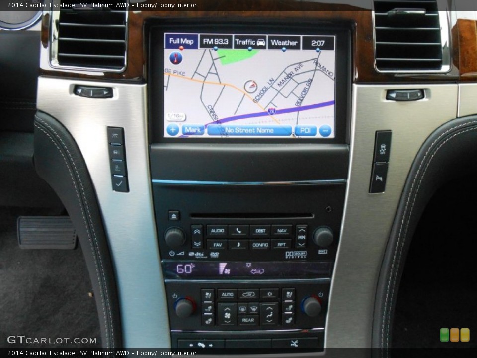 Ebony/Ebony Interior Controls for the 2014 Cadillac Escalade ESV Platinum AWD #84957550