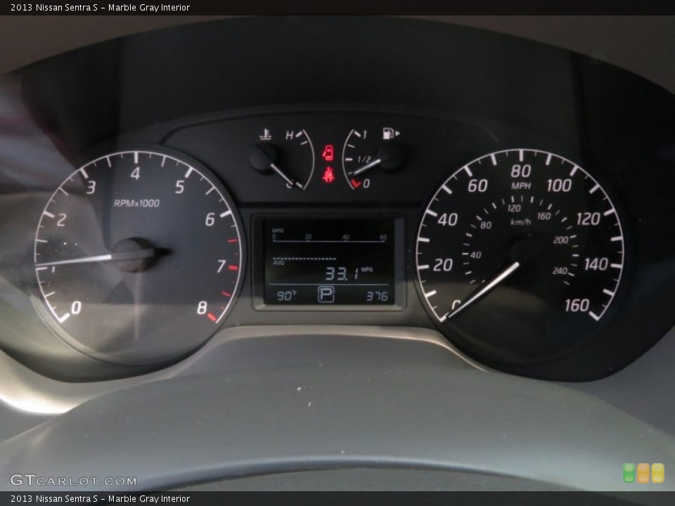 Marble Gray Interior Gauges for the 2013 Nissan Sentra S #84960334