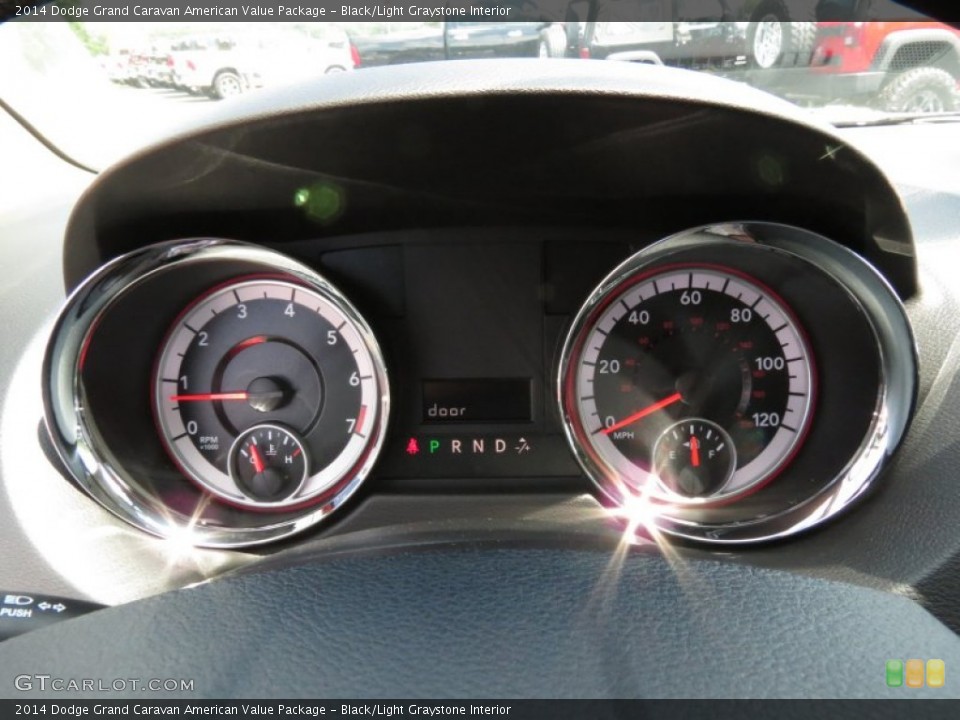 Black/Light Graystone Interior Gauges for the 2014 Dodge Grand Caravan American Value Package #84960439