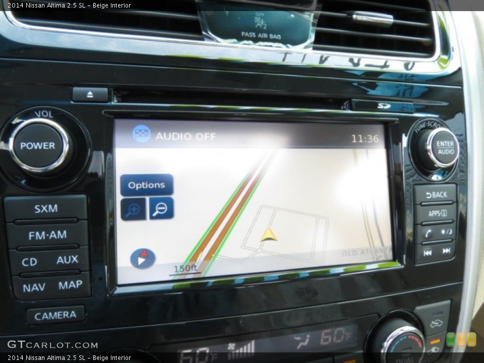 Beige Interior Navigation for the 2014 Nissan Altima 2.5 SL #84960877