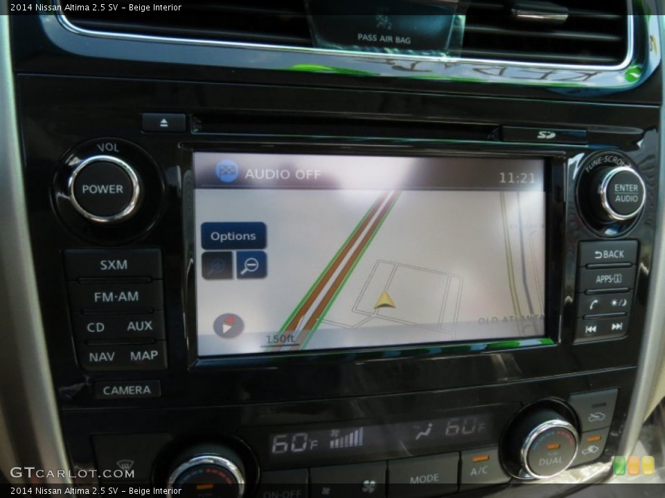 Beige Interior Navigation for the 2014 Nissan Altima 2.5 SV #84961120