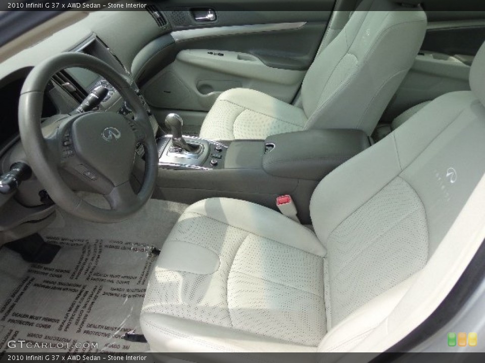 Stone Interior Front Seat for the 2010 Infiniti G 37 x AWD Sedan #84965586