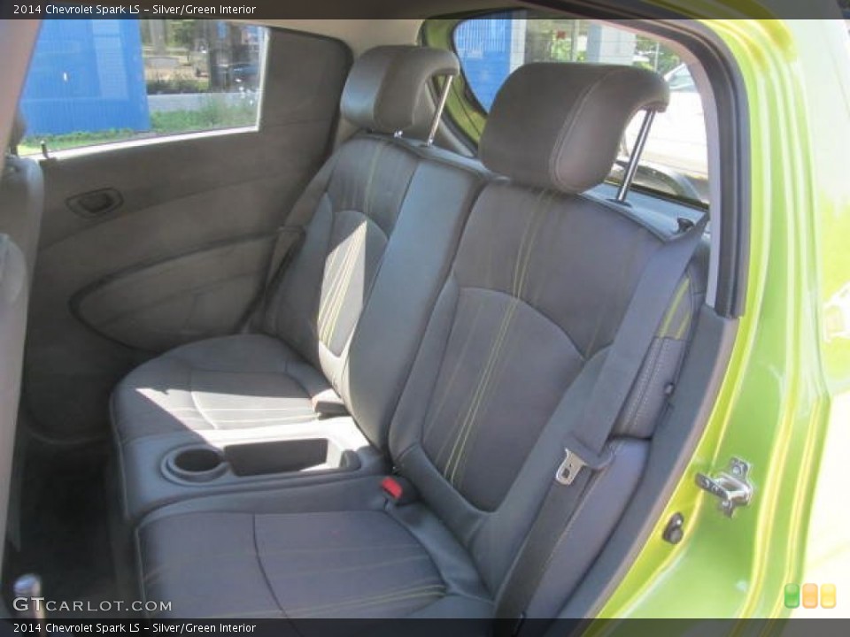 Silver/Green Interior Rear Seat for the 2014 Chevrolet Spark LS #84965624