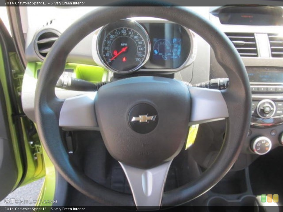 Silver/Green Interior Steering Wheel for the 2014 Chevrolet Spark LS #84965645