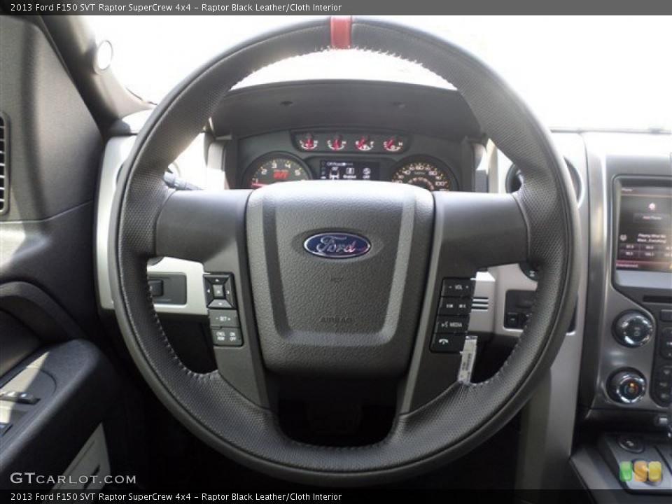 Raptor Black Leather/Cloth Interior Steering Wheel for the 2013 Ford F150 SVT Raptor SuperCrew 4x4 #84976466
