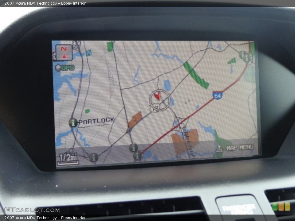 Ebony Interior Navigation for the 2007 Acura MDX Technology #84977234