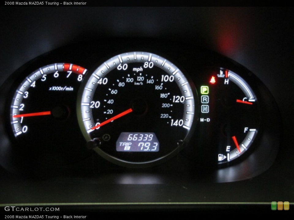Black Interior Gauges for the 2008 Mazda MAZDA5 Touring #84977537