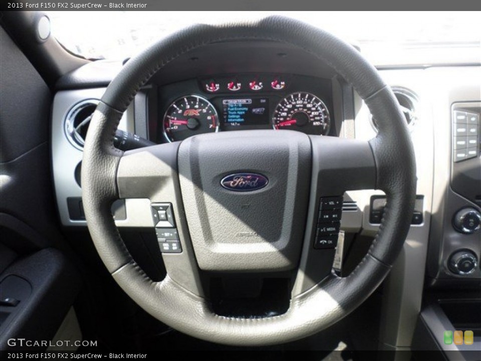 Black Interior Steering Wheel for the 2013 Ford F150 FX2 SuperCrew #84977549