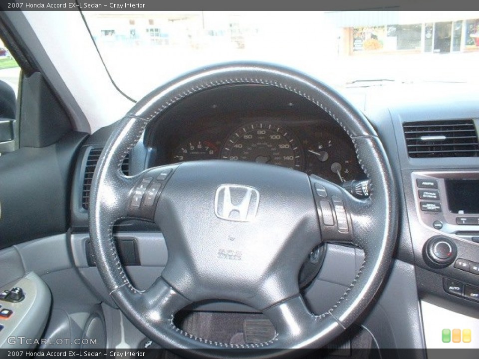 Gray Interior Steering Wheel for the 2007 Honda Accord EX-L Sedan #84979424