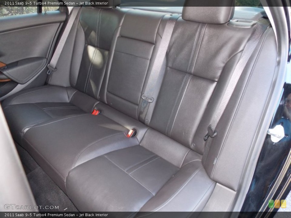 Jet Black Interior Rear Seat for the 2011 Saab 9-5 Turbo4 Premium Sedan #84980255