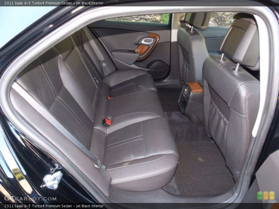 Jet Black Interior Rear Seat for the 2011 Saab 9-5 Turbo4 Premium Sedan #84980408