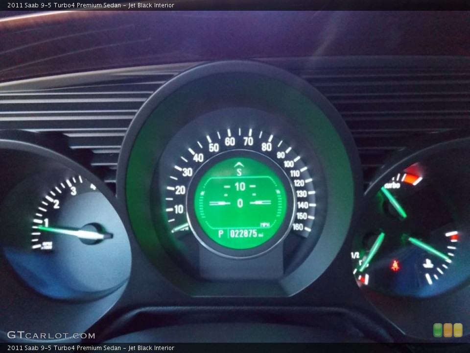 Jet Black Interior Gauges for the 2011 Saab 9-5 Turbo4 Premium Sedan #84980507