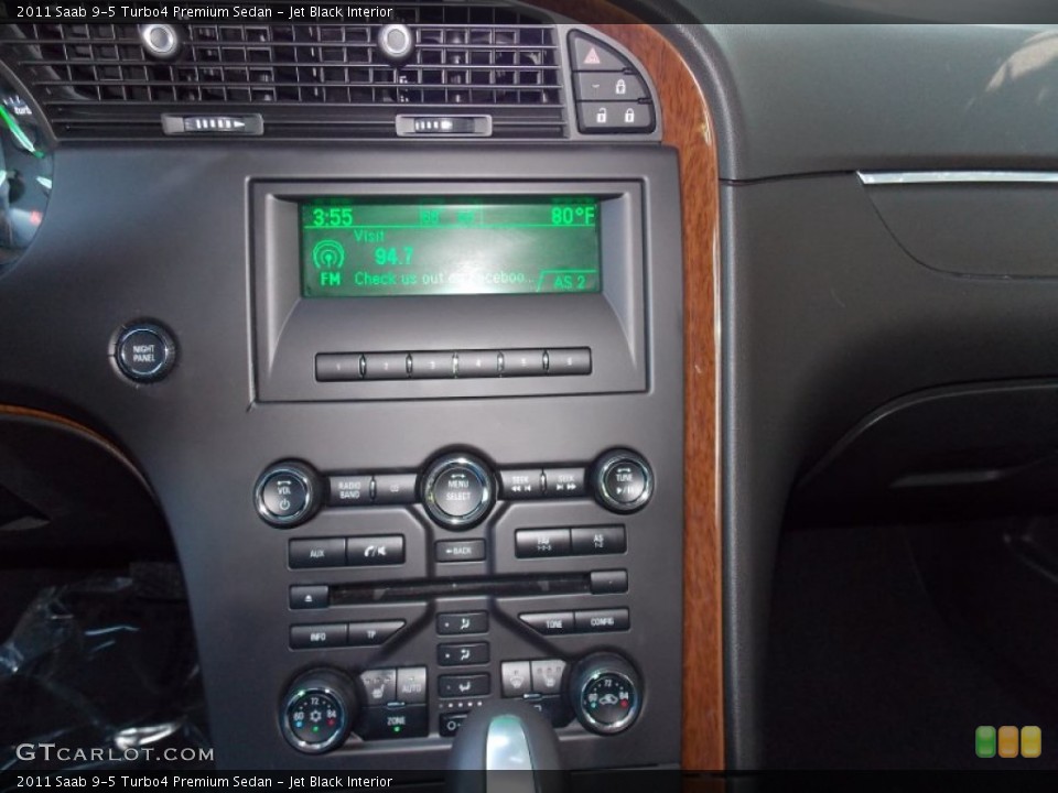 Jet Black Interior Controls for the 2011 Saab 9-5 Turbo4 Premium Sedan #84980548