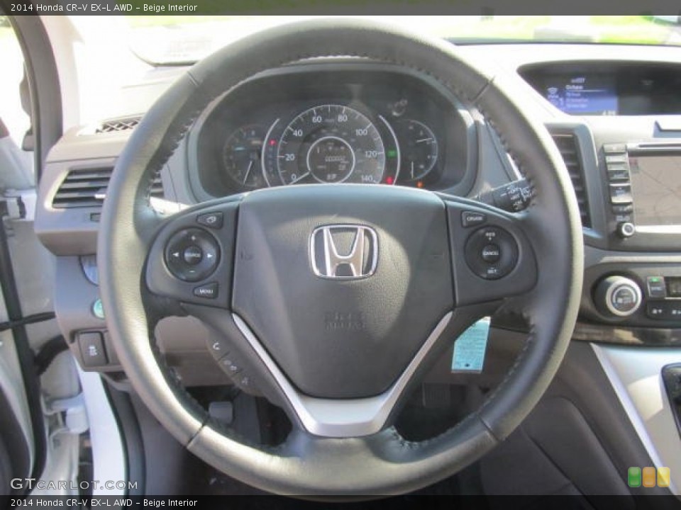 Beige Interior Steering Wheel for the 2014 Honda CR-V EX-L AWD #84983498