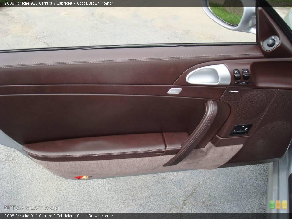 Cocoa Brown Interior Door Panel for the 2008 Porsche 911 Carrera S Cabriolet #8498468