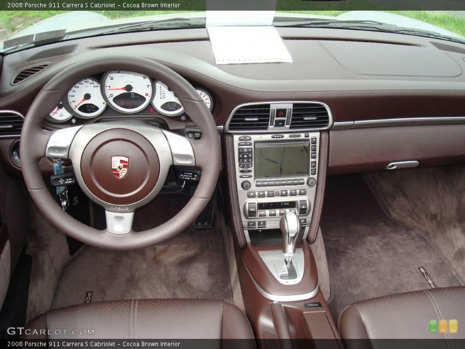 Cocoa Brown Interior Dashboard for the 2008 Porsche 911 Carrera S Cabriolet #8498533