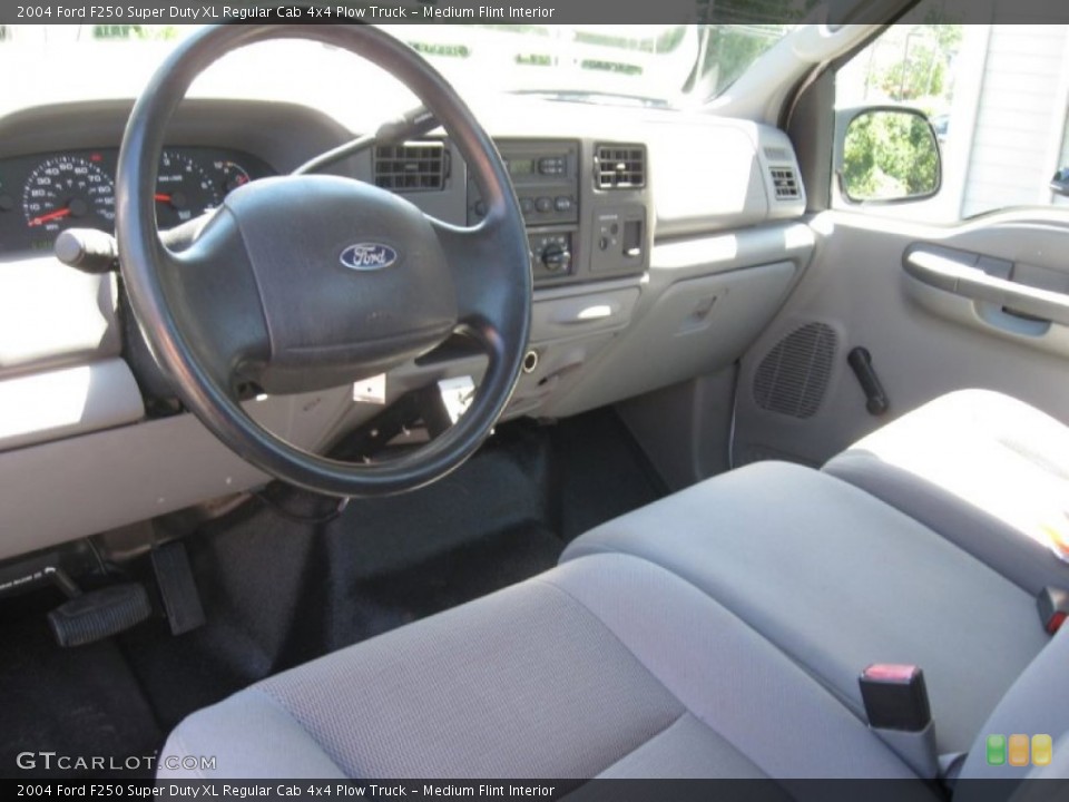 Medium Flint Interior Prime Interior for the 2004 Ford F250 Super Duty XL Regular Cab 4x4 Plow Truck #84990557