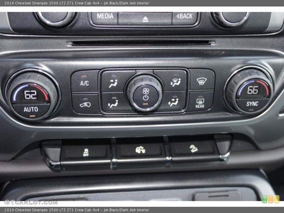 Jet Black/Dark Ash Interior Controls for the 2014 Chevrolet Silverado 1500 LTZ Z71 Crew Cab 4x4 #84992935
