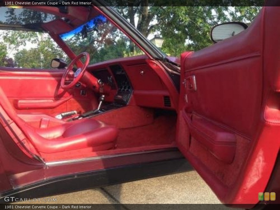 Dark Red 1981 Chevrolet Corvette Interiors