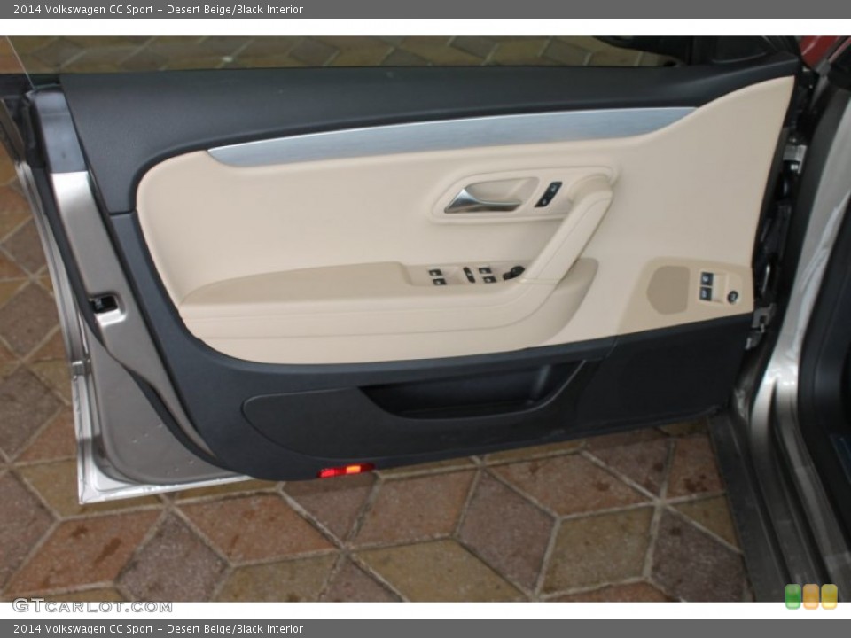 Desert Beige/Black Interior Door Panel for the 2014 Volkswagen CC Sport #84994175
