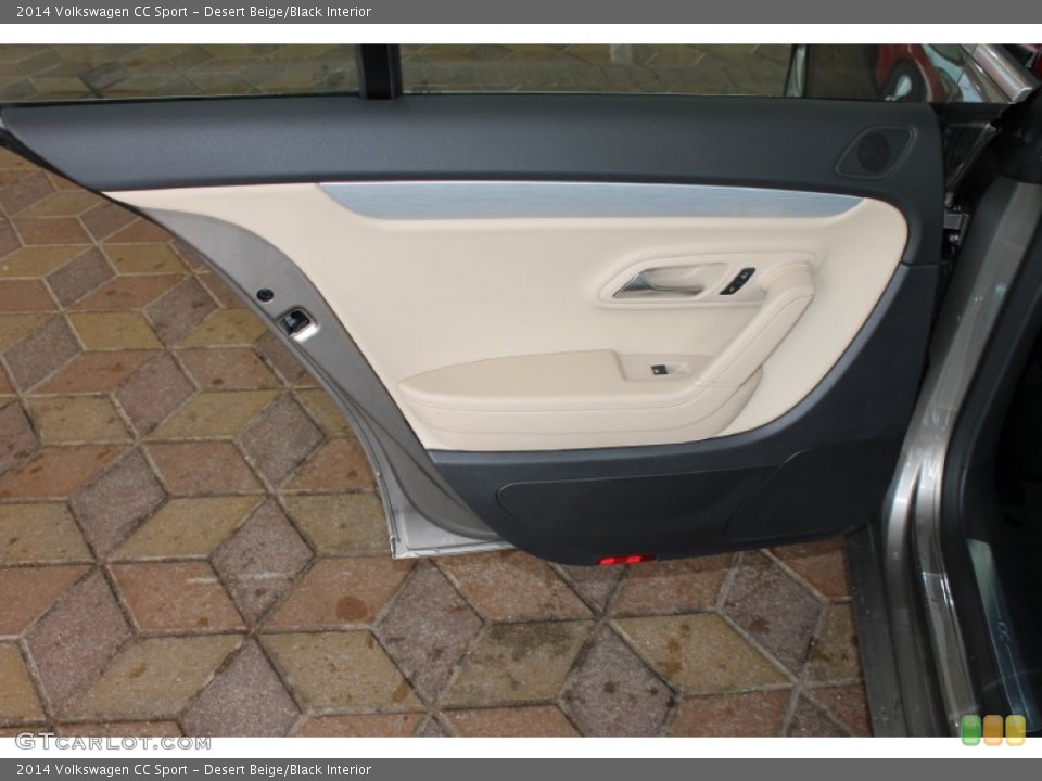 Desert Beige/Black Interior Door Panel for the 2014 Volkswagen CC Sport #84994526