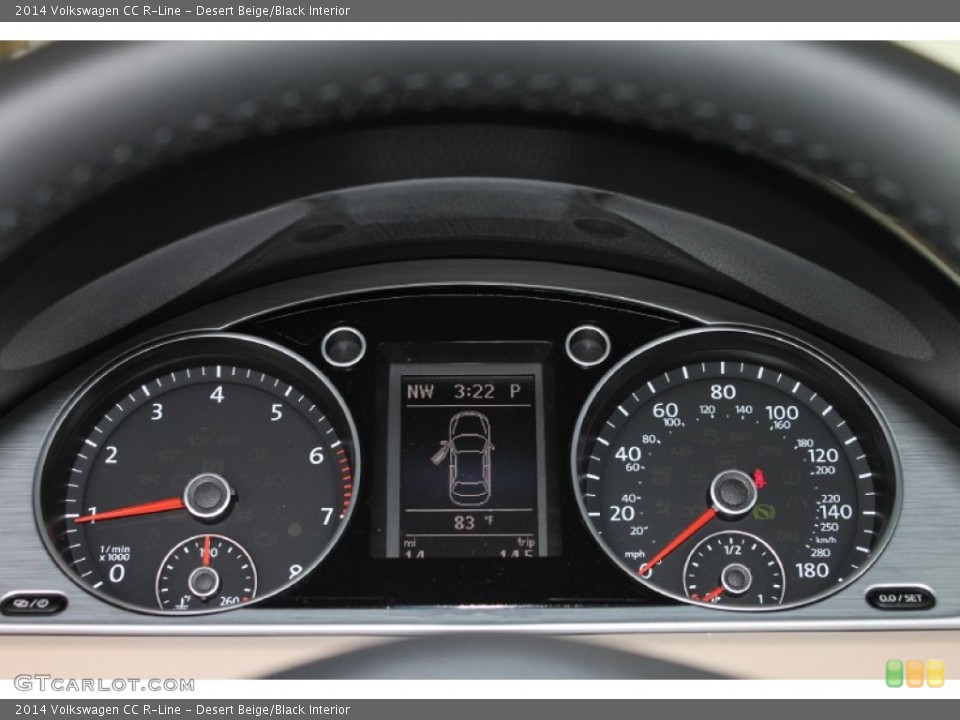 Desert Beige/Black Interior Gauges for the 2014 Volkswagen CC R-Line #84995225