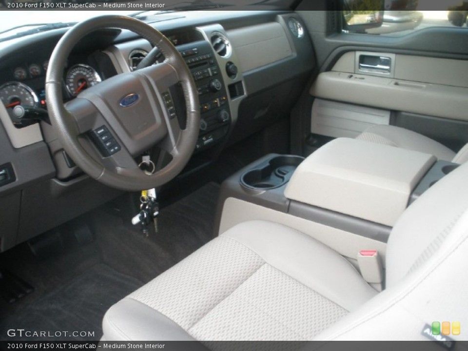 Medium Stone Interior Prime Interior for the 2010 Ford F150 XLT SuperCab #84998000