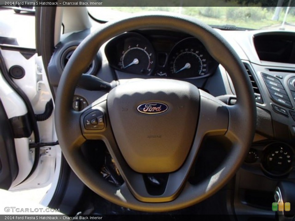 Charcoal Black Interior Steering Wheel for the 2014 Ford Fiesta S Hatchback #84999119