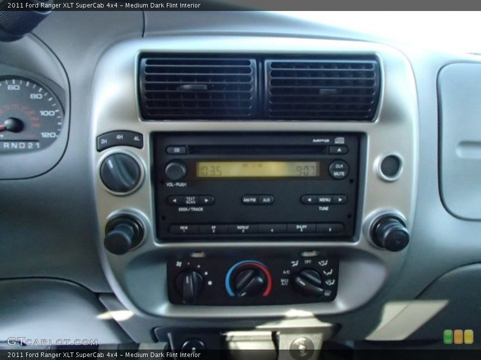 Medium Dark Flint Interior Controls for the 2011 Ford Ranger XLT SuperCab 4x4 #85007609
