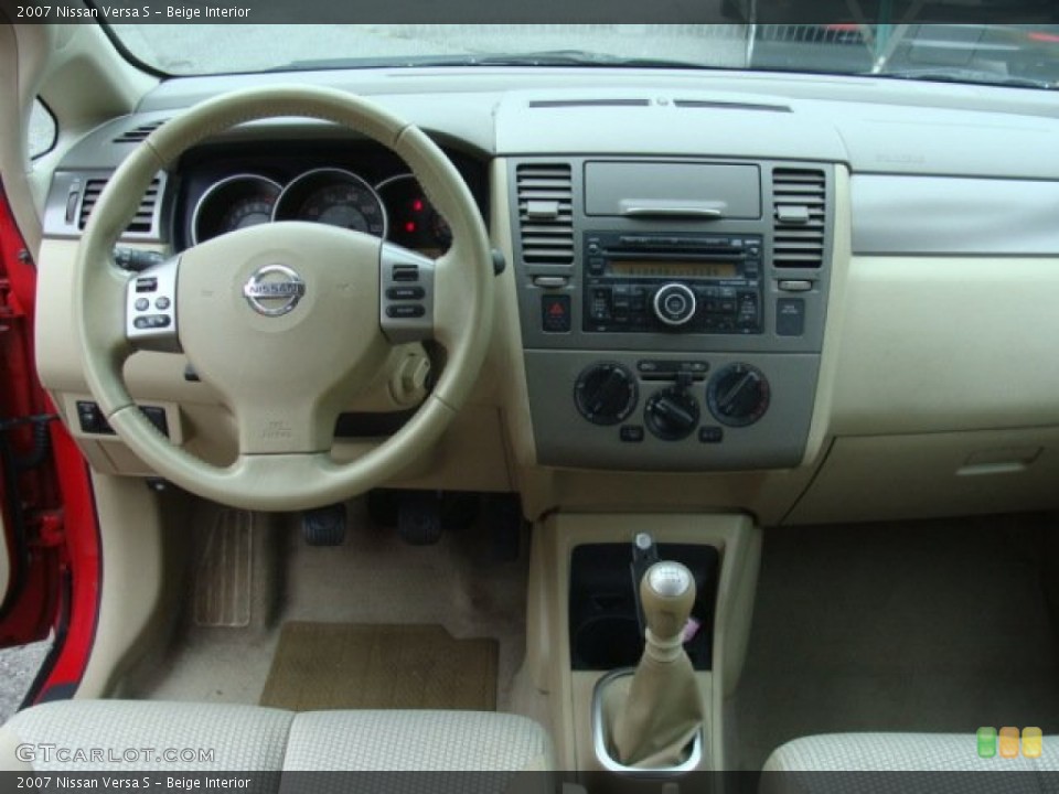 Beige Interior Dashboard for the 2007 Nissan Versa S #85008125