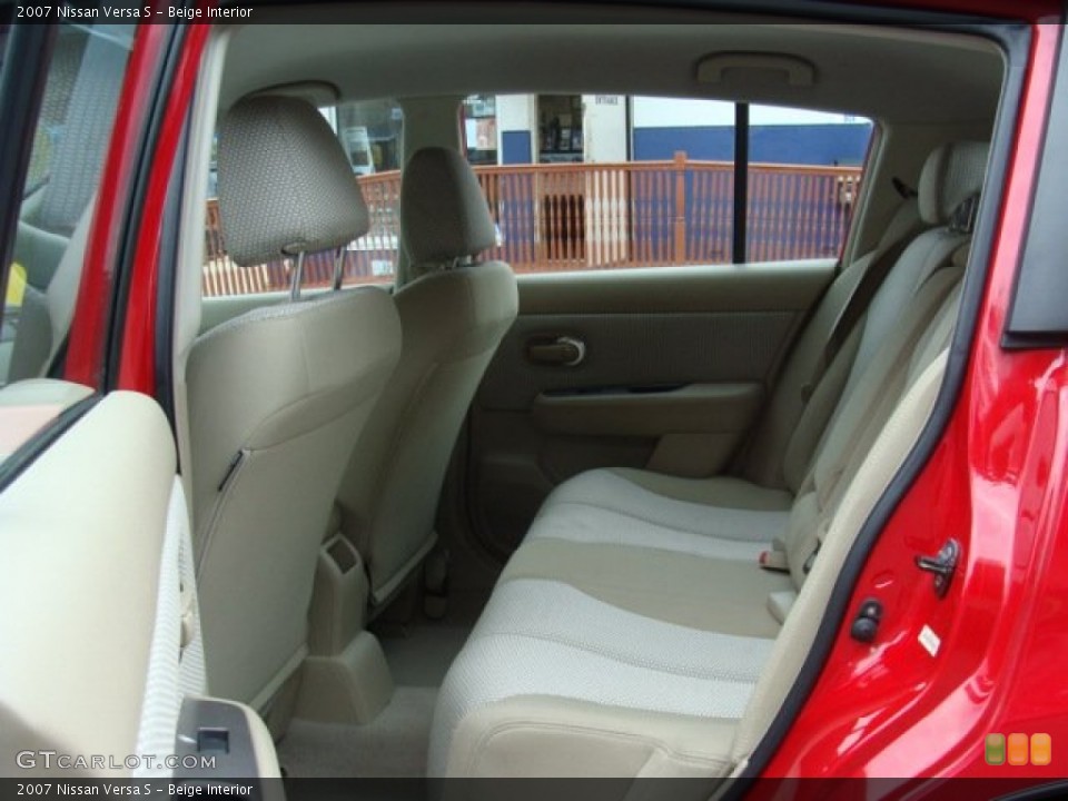 Beige Interior Rear Seat for the 2007 Nissan Versa S #85008281