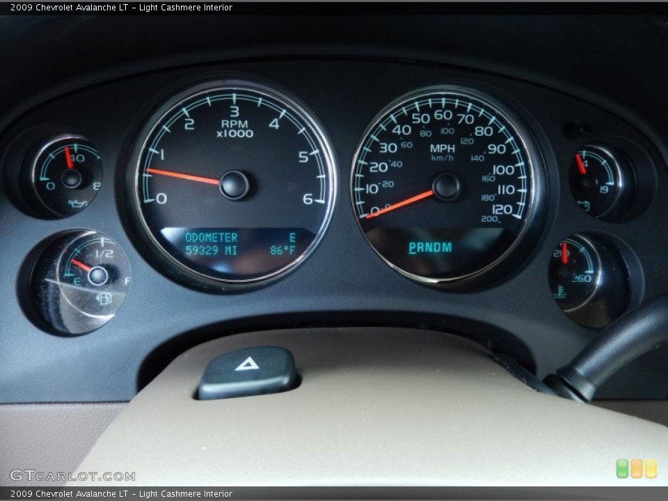 Light Cashmere Interior Gauges for the 2009 Chevrolet Avalanche LT #85008659