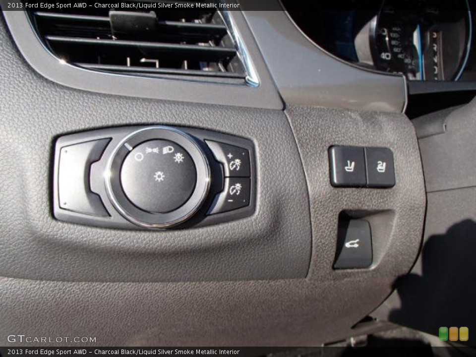 Charcoal Black/Liquid Silver Smoke Metallic Interior Controls for the 2013 Ford Edge Sport AWD #85009832