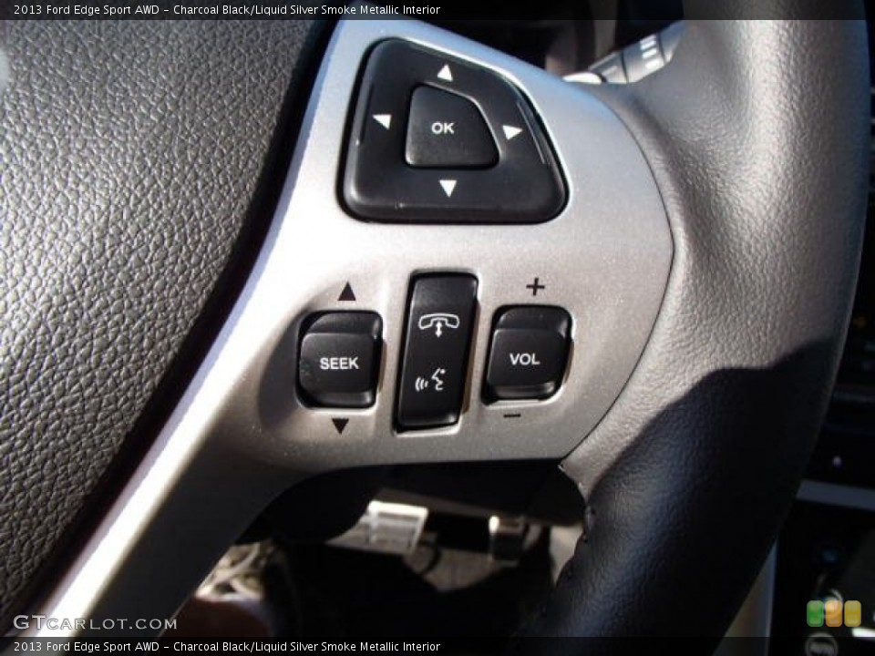 Charcoal Black/Liquid Silver Smoke Metallic Interior Controls for the 2013 Ford Edge Sport AWD #85009853