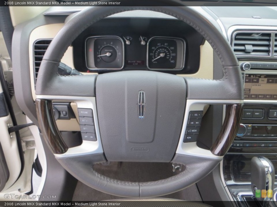 Medium Light Stone Interior Steering Wheel for the 2008 Lincoln MKX  #85010246