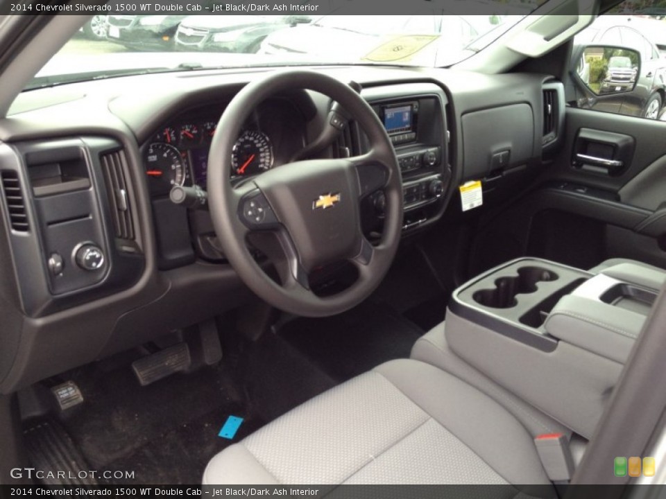 Jet Black/Dark Ash Interior Photo for the 2014 Chevrolet Silverado 1500 WT Double Cab #85010825