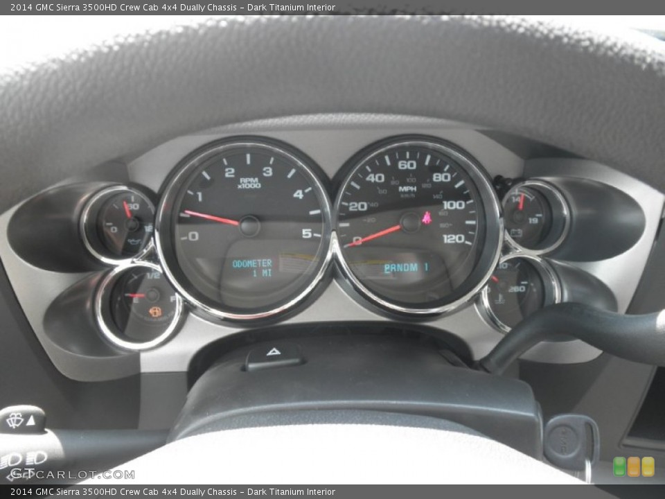 Dark Titanium Interior Gauges for the 2014 GMC Sierra 3500HD Crew Cab 4x4 Dually Chassis #85015130