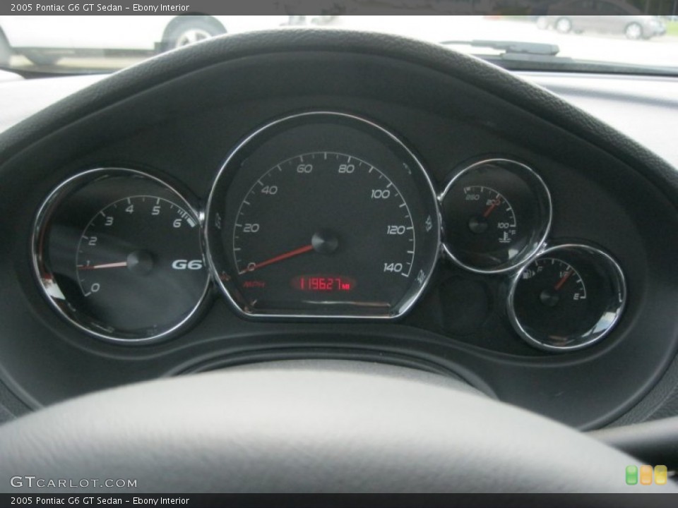 Ebony Interior Gauges for the 2005 Pontiac G6 GT Sedan #85020626