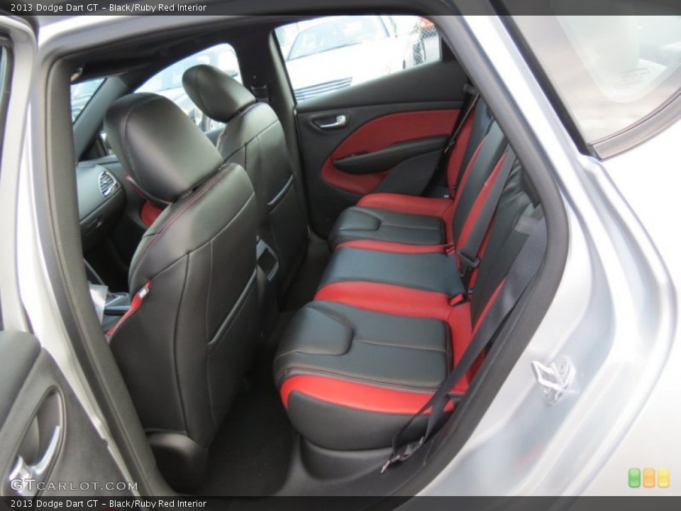 Black/Ruby Red Interior Rear Seat for the 2013 Dodge Dart GT #85025884