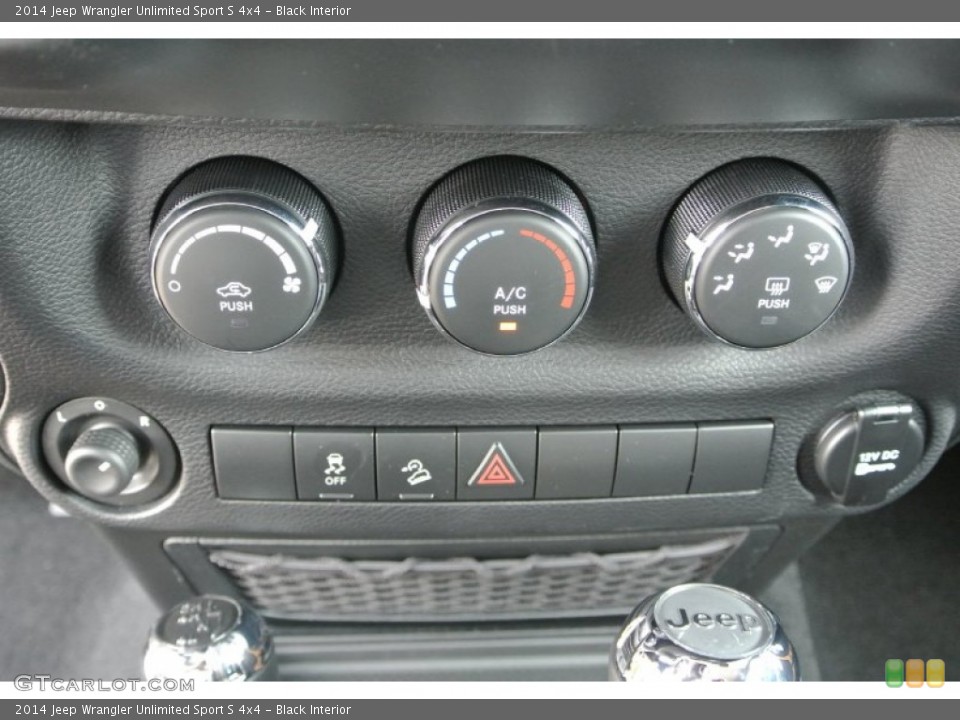 Black Interior Controls for the 2014 Jeep Wrangler Unlimited Sport S 4x4 #85027984