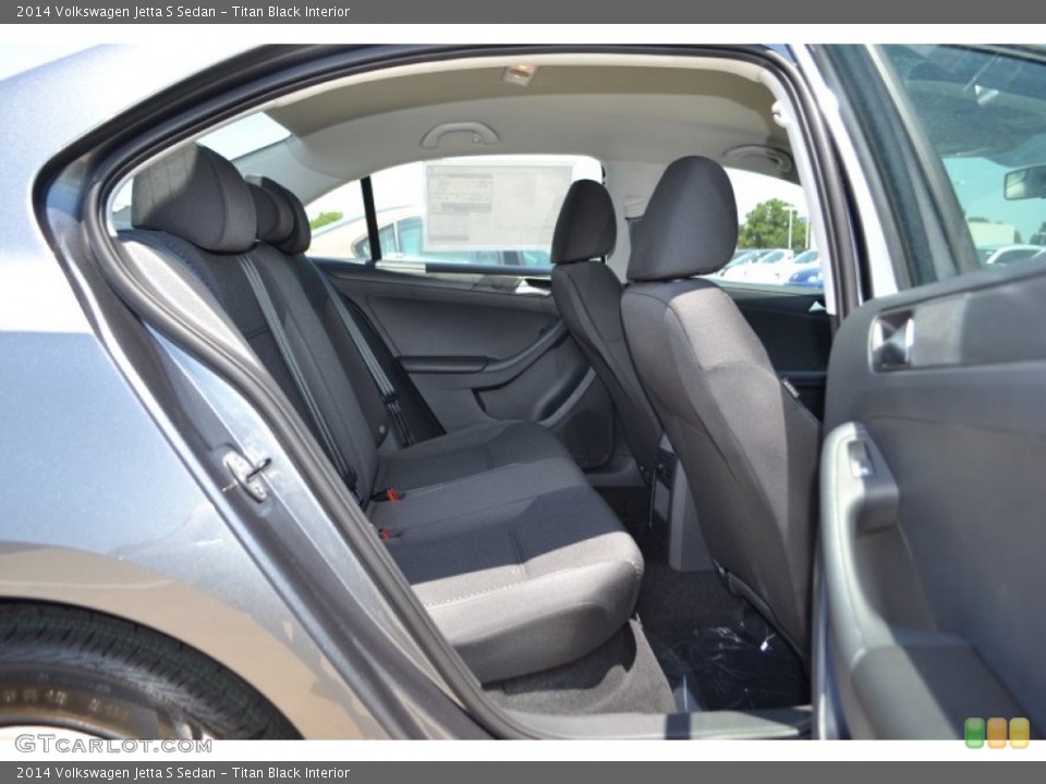 Titan Black Interior Rear Seat for the 2014 Volkswagen Jetta S Sedan #85028875