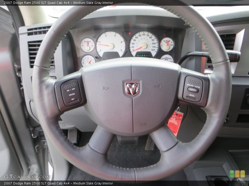 Medium Slate Gray Interior Steering Wheel for the 2007 Dodge Ram 2500 SLT Quad Cab 4x4 #85029481
