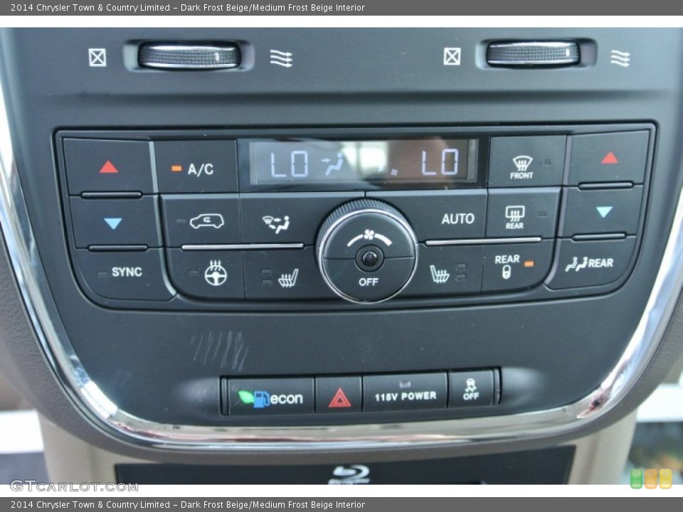 Dark Frost Beige/Medium Frost Beige Interior Controls for the 2014 Chrysler Town & Country Limited #85030078