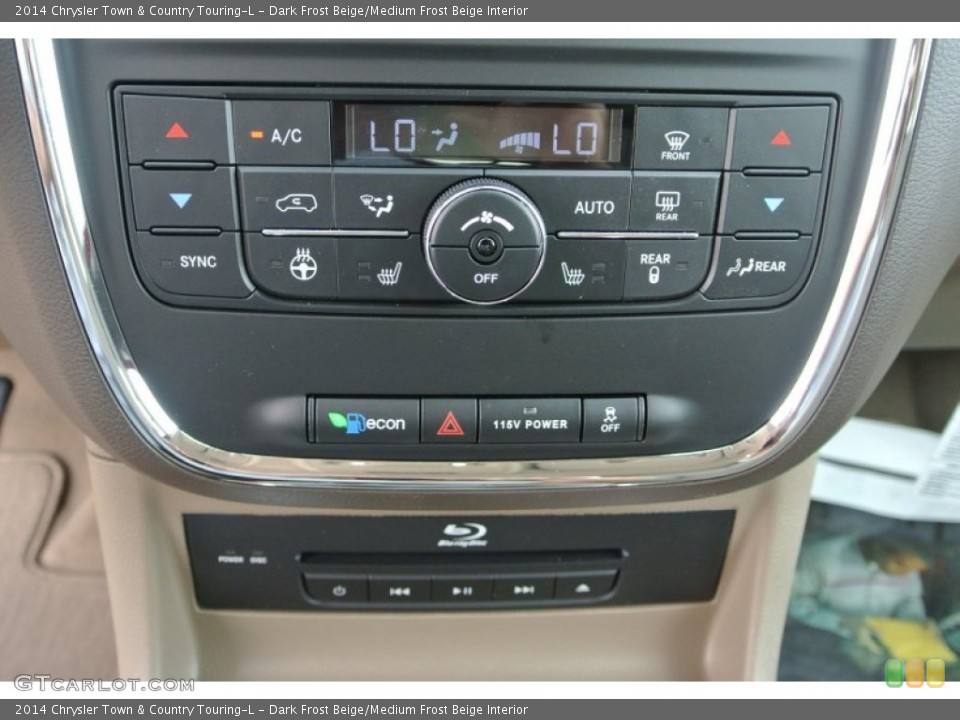 Dark Frost Beige/Medium Frost Beige Interior Controls for the 2014 Chrysler Town & Country Touring-L #85031593