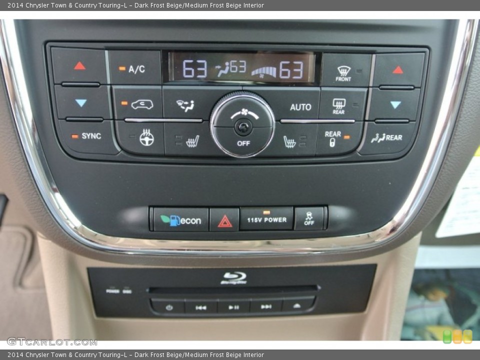Dark Frost Beige/Medium Frost Beige Interior Controls for the 2014 Chrysler Town & Country Touring-L #85032616