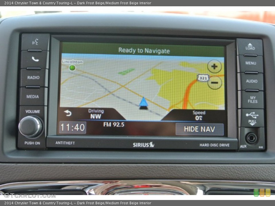 Dark Frost Beige/Medium Frost Beige Interior Navigation for the 2014 Chrysler Town & Country Touring-L #85032664