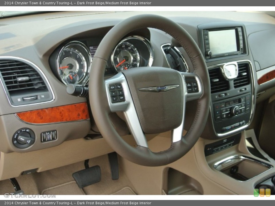 Dark Frost Beige/Medium Frost Beige Interior Steering Wheel for the 2014 Chrysler Town & Country Touring-L #85033408