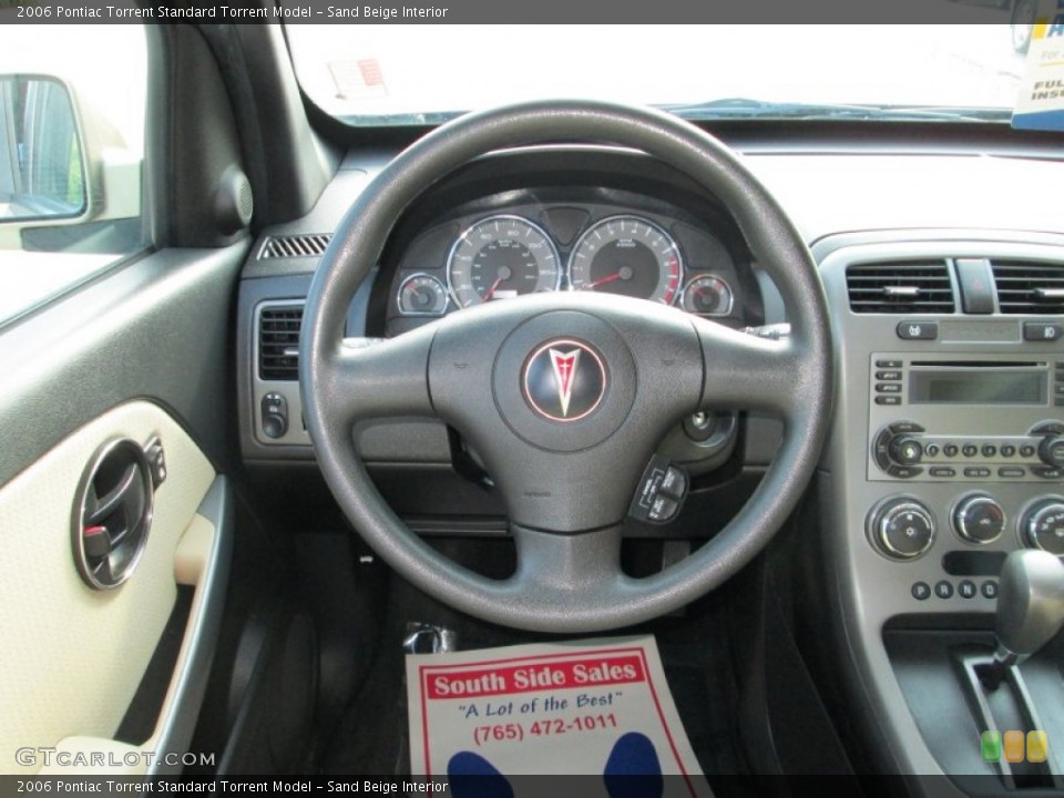 Sand Beige Interior Steering Wheel for the 2006 Pontiac Torrent  #85034365